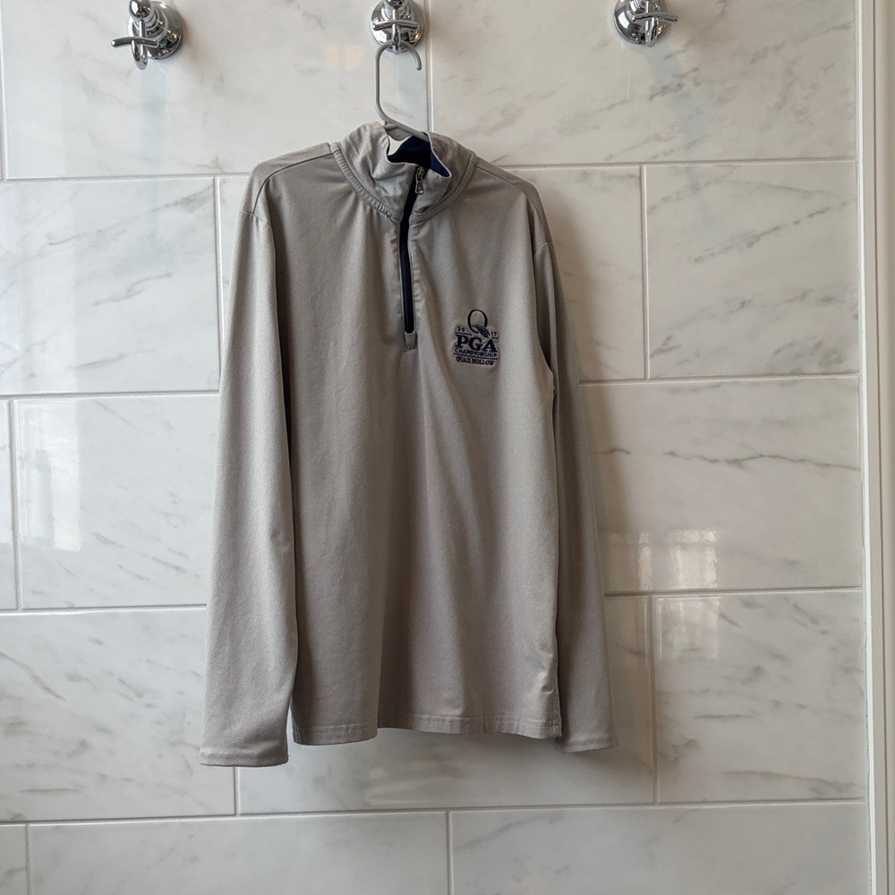 Polo Ralph Lauren Gray Pullover Boys size Medium PGA Championship Quail Hollow